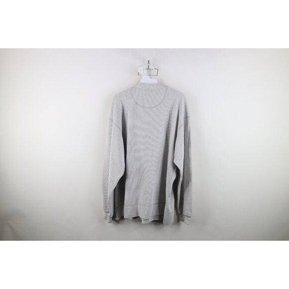 Vintage 90s Mens Large The Ohio State University Ribbed Knit Sweatshirt Gray - Picture 8 of 10